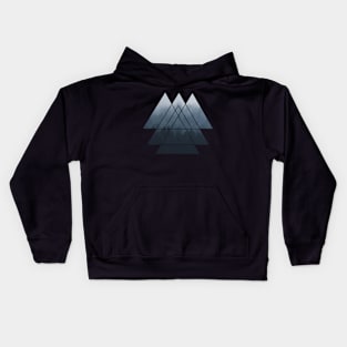 Geometric Misty Mountainside Kids Hoodie